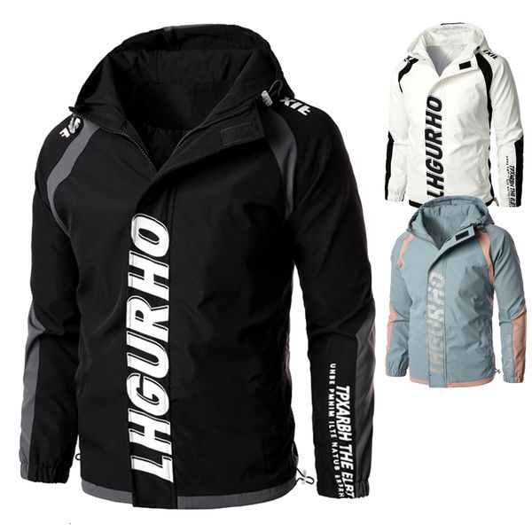 

2021 new hooded men jackets windbreaker coats male large size 5xl wateproof autumn jacket outwear ywr7, Black;brown