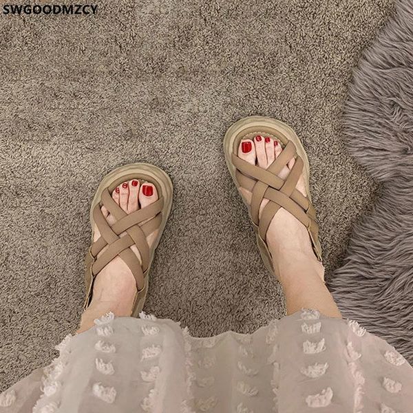 

sandals slingback shoes ladies and platform women summer 2021 female woman gladiator, Black