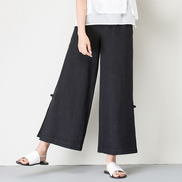 

2021 new winter autunmn women cotton wide leg fashion casual ladies pants 2h9r, Black;white