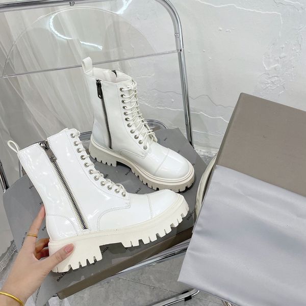 

designer luxury martin boots leather 2021 new autumn lace up motorcycle boots ladies british style female ankle boot fashion 40, Black