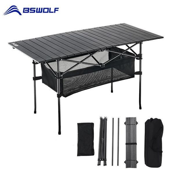 

folding camping table outdoor portable table aluminum alloy picnic bbq desk garden kitchen for hiking travel