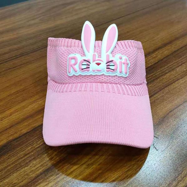 

children's sun hat open sunshade summer cute rabbit boys and girls sunscreen 4-year-old 8-year-old duck tongue, Yellow