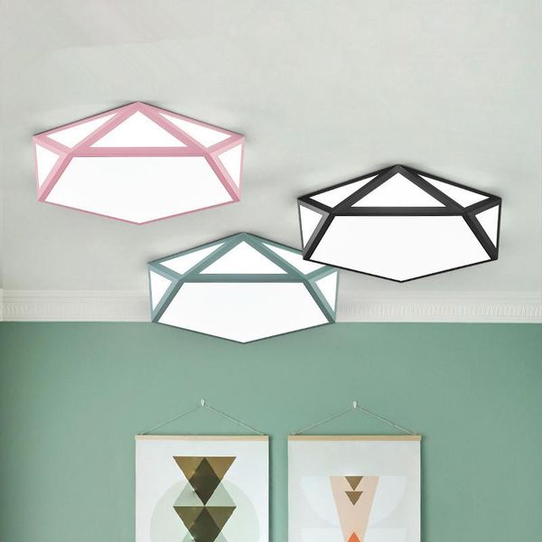 

ceiling lights modern minimalist geometric diamond personality led light beside lamp for living room simple bedroom