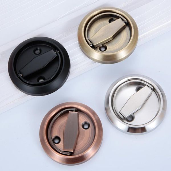 

handles & pulls hidden door stainless steel 304 recessed invisible handle cabinet fire proof disk room round ring hardware
