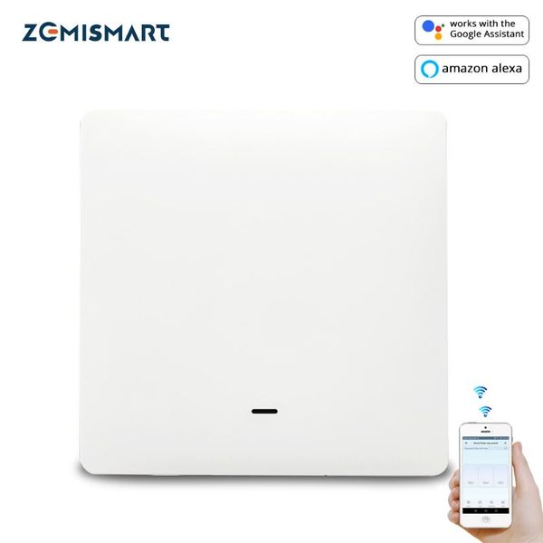 

smart home control zemismart tuya wifi light switch no neutral wire alexa echo google 1 2 3 gangs physical switches with push button