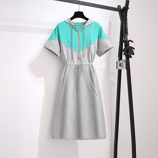 

2021 sunmer plus size nightgown fashion casual wear loose basic clothes for women streetwear shreds dress large t530, White