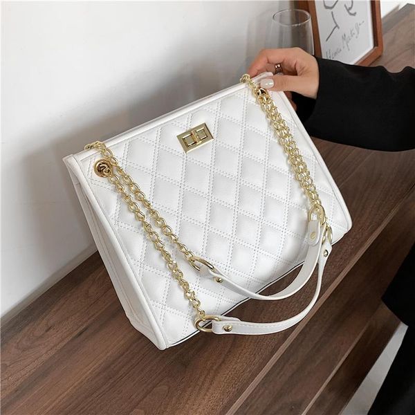 

evening bags burminsa quilted chain crossbody shoulder for women brand designer large capacity female tote luxury work ladies handbags