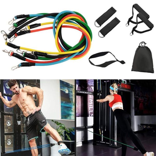 

resistance bands set 11pcs break proof workout bands,exercise portable home gym accessories for latex pull rope