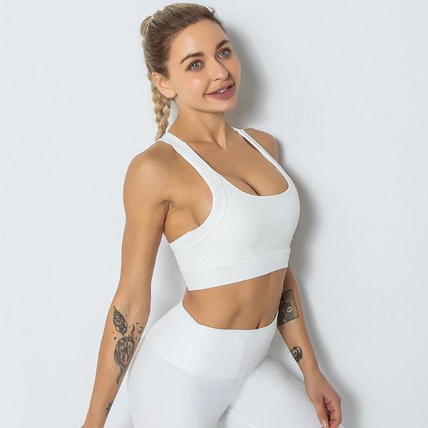 

yoga outfit push up sports bra women running vest gym crop fitness breathable mesh tank workout clothing