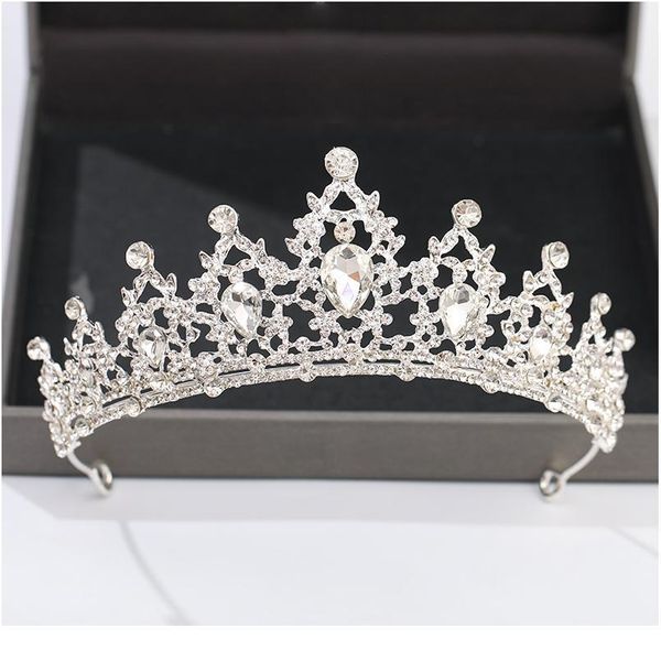 

silver color crown and tiara hair accessories for women wedding accessories crown for bridal crystal rhinestone diade qylpqe