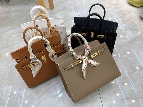 

leather handbag with birkin 25cm outer seam girls handbag east gate net red star style