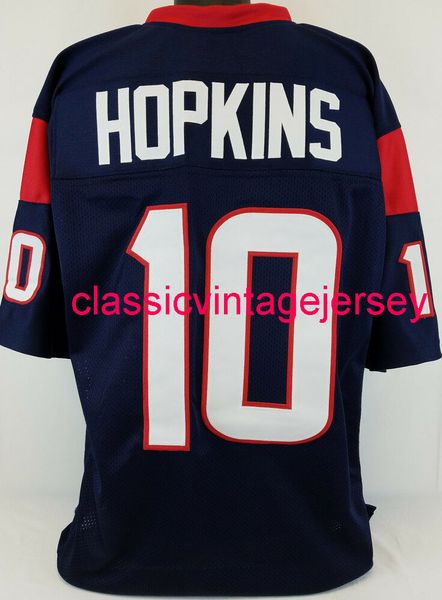 Мужские женщины молодежь DeAndre Hopkins Custom Sewn Blue Football Jersey XS-5XL 6xl