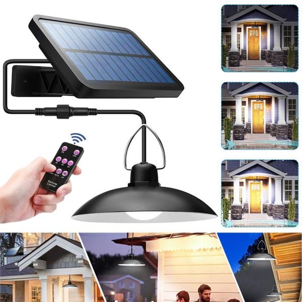 

solar lamps led pendant lamp 3m cable shed lights with remote control garden light outdoor waterproof patio decoration