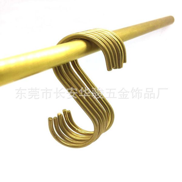 

robe hooks nordic bath coat towel hook solid brass key kitchen storage rack multi-purpose s-type bar bathroom accessories