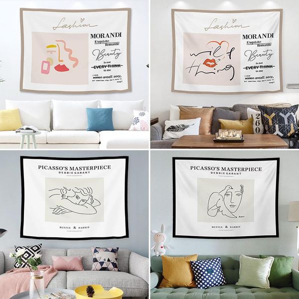 

tapestries northern european ins style impression simple background cloth room bedroom layout decorative hanging bedside wall