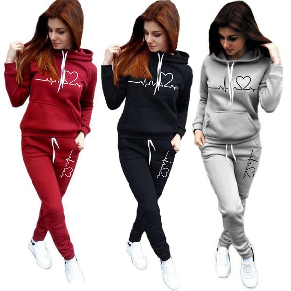 

women's tracksuits pant suits two piece set women tracksuit autumn spring hoodies vetement femme 2021 ensemble femme, Gray