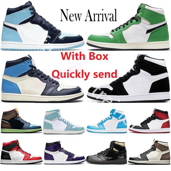 

2021 new arrival 1 1s high black toe not for resale men women shoes obsidian unc black white mens women sneakers shoes