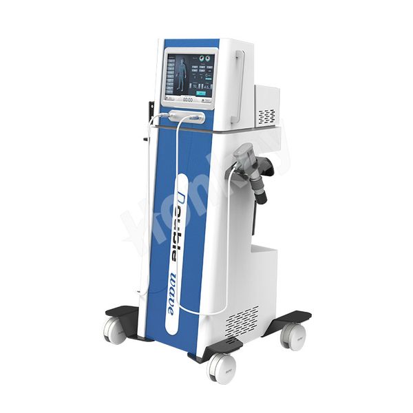 

new extracorporeal shock waves medical equipments pneumatic shockwavewith two handles for body pain relief cellulite and ed treatment