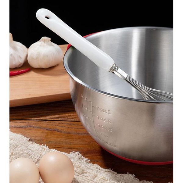 

bowls kuulee 20cm stainless steel bowl with handle for beat eggs stir fruit salad nonslip silicone bottom