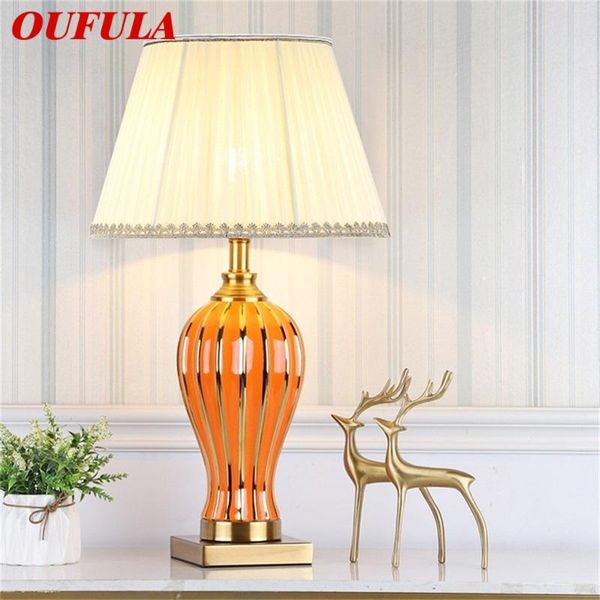 

table lamps oufula ceramic desk lamp dimmer led contemporary luxury light for home living room