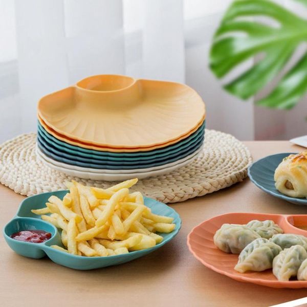 

flatware sets 8pcs/set grade dessert dishs stackable snack plate anti-deformation plastic unbreakable dish household supplies