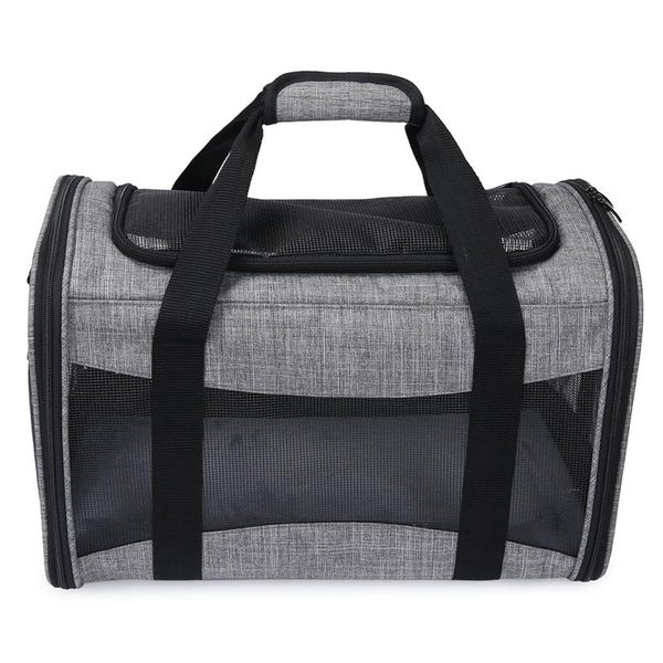 

pet travel carrier soft sided portable bag for cats, small dogs, puppies, collapsible, durable, travel friendly