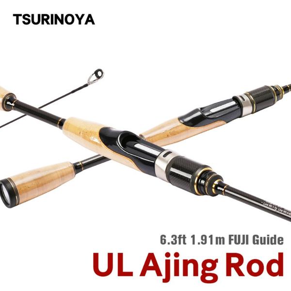 

tsurinoya 6.3ft ajing trout ul spinning fishing rod proflex 1.91m fast action fuji guide reel seat rock fish long casting rod