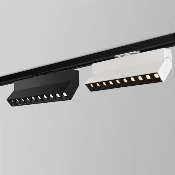 

track lights indoor home lighting ac85-265v 12w 20w 30wled light spotlight dimmable 110v 220v rail lamps for clothing shoes shop stores
