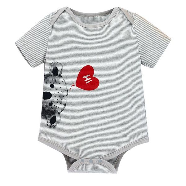 

rompers baby casual cute short sleeve cartoon print born clothes infant boys jumpsuit, Blue