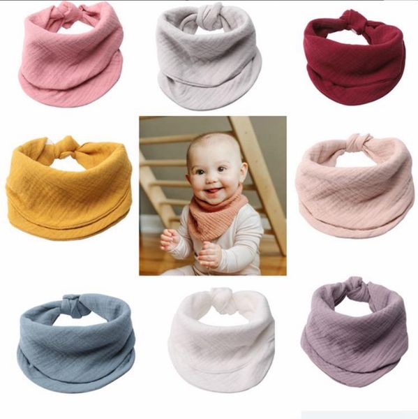 

baby bibs muslin cotton saliva towel soft double layer burp cloth breathable bandana boy girl shower gifts newborn feeding supplies dw6444