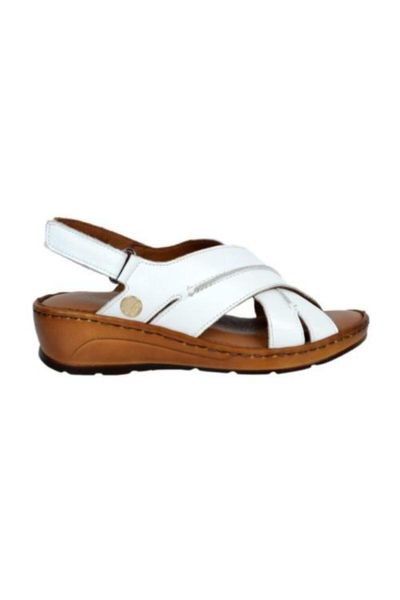 

sandals women's white genuine leather casual, Black