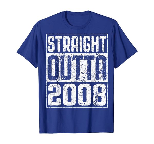 

straight outta 2008 t-shirt 11th birthday gift shirt, White;black