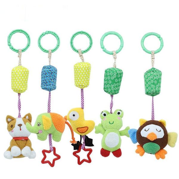 

stroller parts & accessories baby crib rattles plush toys soft frog pram rattle hanging for born bed pendant bell toy