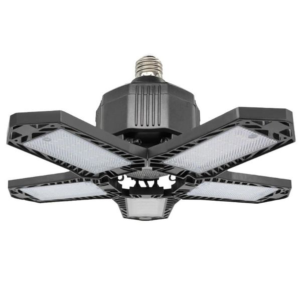 

ceiling lights 200w led garage light e27 deformable warehouse lighting bulb with 5+1 adjustable panels for home workshop