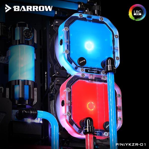 

fans & coolings barrow ykzr-0 pc water cooling lighting tank combination reservoir 5v lrc.2.0 for diy square modding1