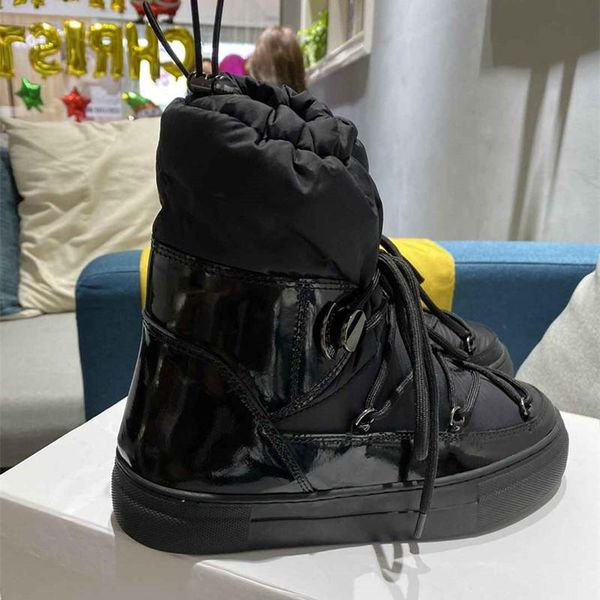 

boots super warm winter snow lace up women ankle, Black