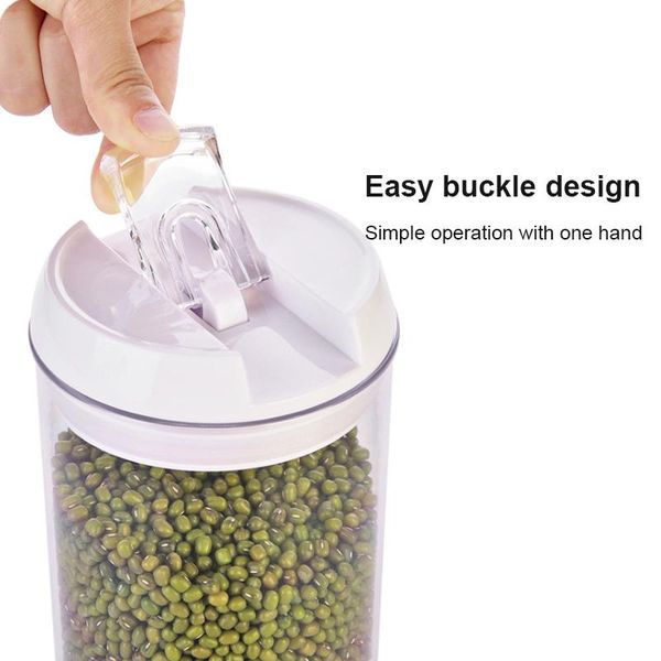 

storage bottles & jars 2pcs sealed jar plastic transparent milk powder easy buckle food tank kitchen box grains