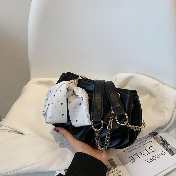 

totes women's silk scarf shoulder bag 2021 crossbody fold chain female korean version single armpit