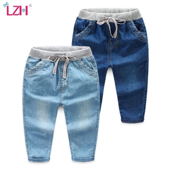 Nova criança criança criança meninos calças outono meninos macio jeans fino para bebê meninos calças crianças vestuário crianças jeans 2 3 4 5 ano 210306