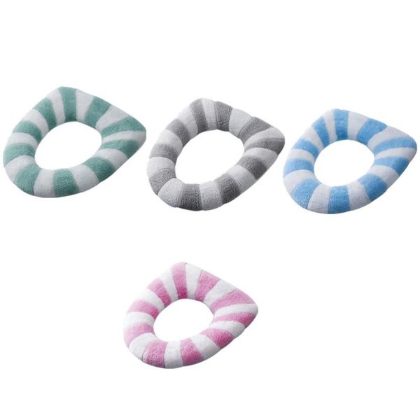 

4pcs washable seat mat toilet seat cushion coat type pad thickened cover for home bathroom restroom