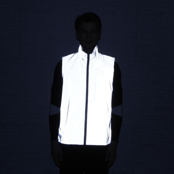 

collection of the men without sleeves reflective jacket men's outdoor sports nightly outerwear male security vest m9sm, Black;white