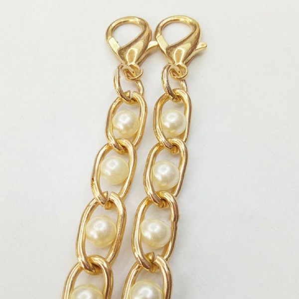 

bag parts & accessories 120cm imitate pearl handbag chain for women sweet replacement stra fashion modern handle accessory high quality, Black