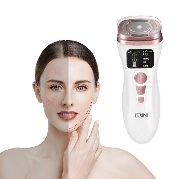 

cleaning mini hifu machine ultrasound device rf fadiofrecuencia ems microcurrent lift firm tightening wrinkle remover face skin care