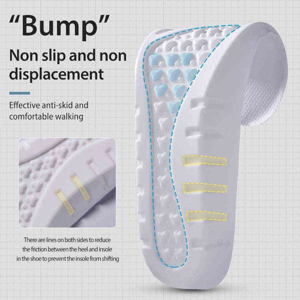 

sports high elastic kinetic energy ultra-light insoles sweat shock absorbent deodorant breathable eva soft shoes pad h1106, White;pink