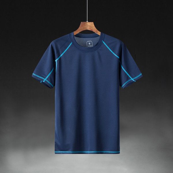 

quick-drying clothes men's short-sleeved blue loose suit summer outdoor sports t-shirt, Black;yellow