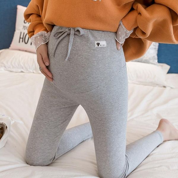 

maternity bottoms pants soft adjustable waist pregnant women leggings pregnancy clothes trousers female, White