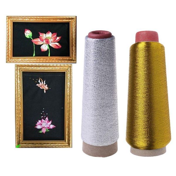 

1pcs polyester sewing thread machine hand all purpose silver golden, Black