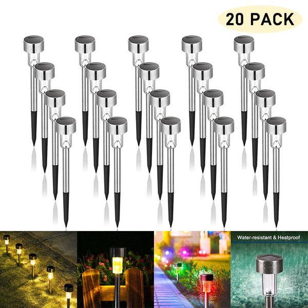

lawn lamps 20pack solar pathway light outdoor garden lamp stainless steel landscape for patio yard decoration