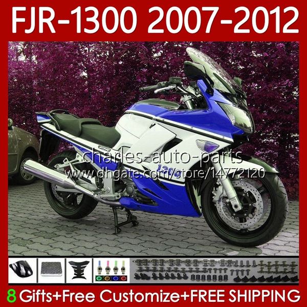 Yamaha FJR-1300 FJR1300A FJR Beyaz Blue 1300 A CC 2001-2012 Kartaları 108NO.107 FJR-1300A 2007 2008 2009 2010 2011 2012 FJR1300 07 08 09 10 11 12 OEM PERSERING
