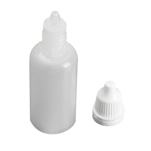 

50pcs plastic squeezable eye dropper bottles with tamper-proof seal removable dropper tip cap child safe lid 5-50ml option